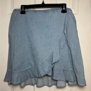 J. Crew Asymmetrical Light Blue Skirt